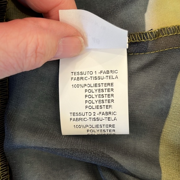 NWT Peruzzi green yellow and black caftan tunic made in Italy - Picture 10 of 12